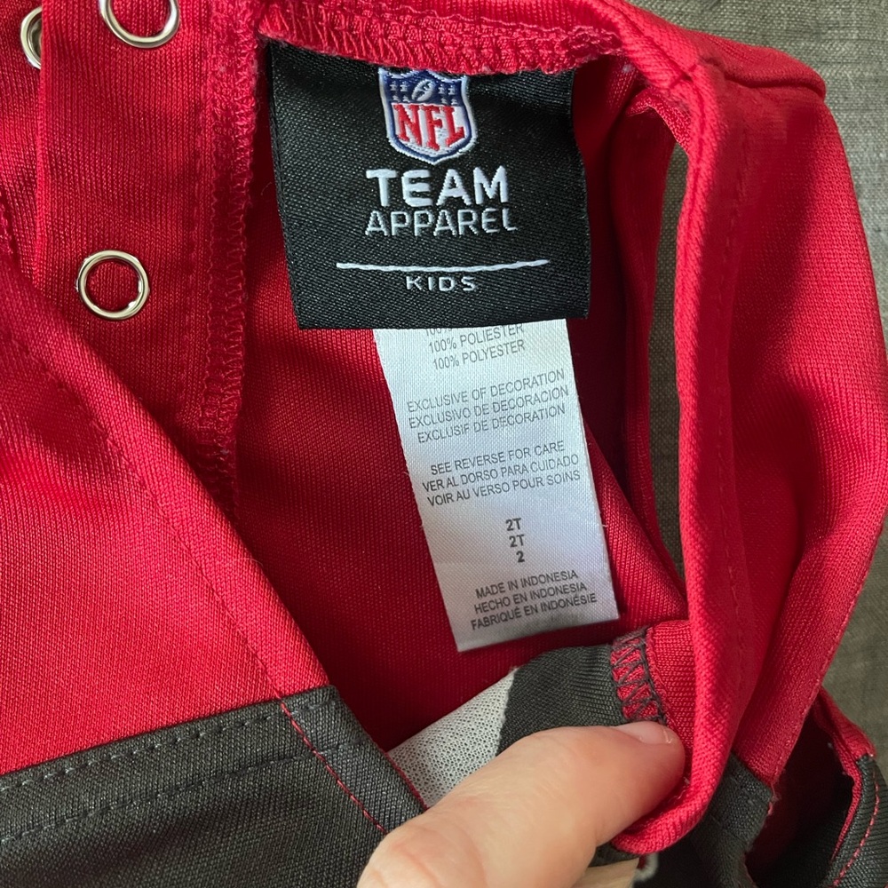 NFL Team Apparel Red Tampa Bay Buccaneers Football Cheer Dress 2T size 2 toddler - Picture 2 of 9